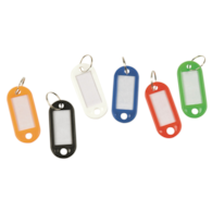 Zawieszki na klucze Q-CONNECT, 50x22mm, czerwone