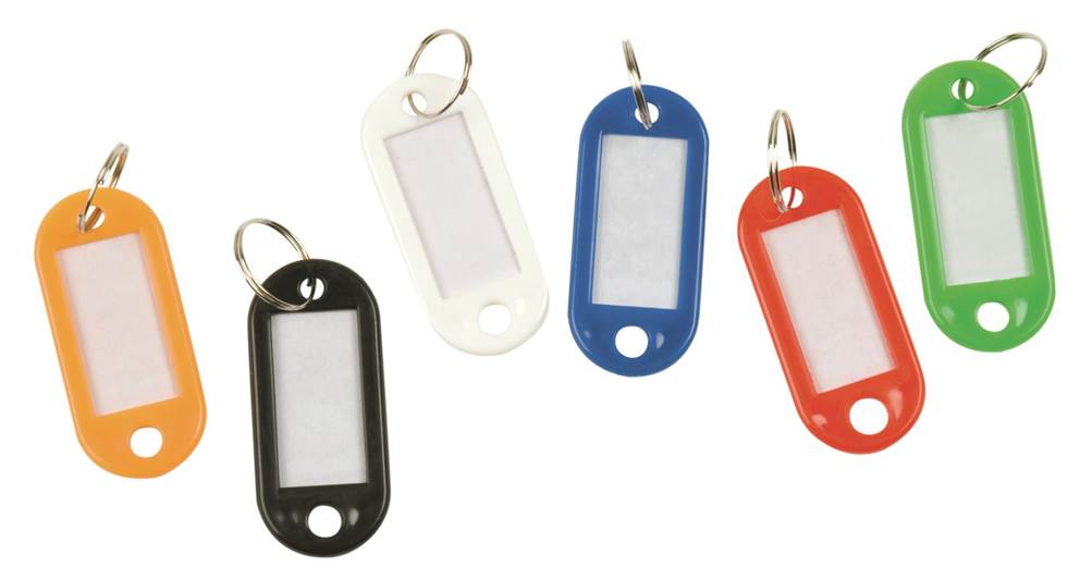 Zawieszki na klucze Q-CONNECT, 50x22mm, czerwone