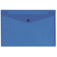 Teczka kopertowa Q-CONNECT zatrzask, PP, A4, 172mikr., transparentna niebieska