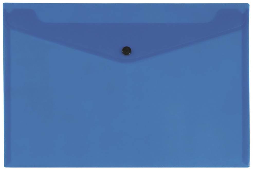 Teczka kopertowa Q-CONNECT zatrzask, PP, A4, 172mikr., transparentna niebieska