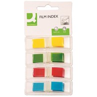 Zakładki indeksujące Q-CONNECT, PP, 12x45mm, 4x35 kart., blister, mix kolorów