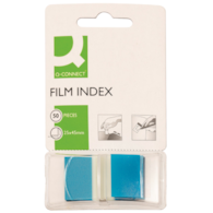 Zakładki indeksujące Q-CONNECT, PP, 25,4x43,7mm, 50 kart., niebieskie