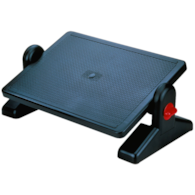 Podnóżek Q-CONNECT, z regulacją (x2), 450x310mm, czarny