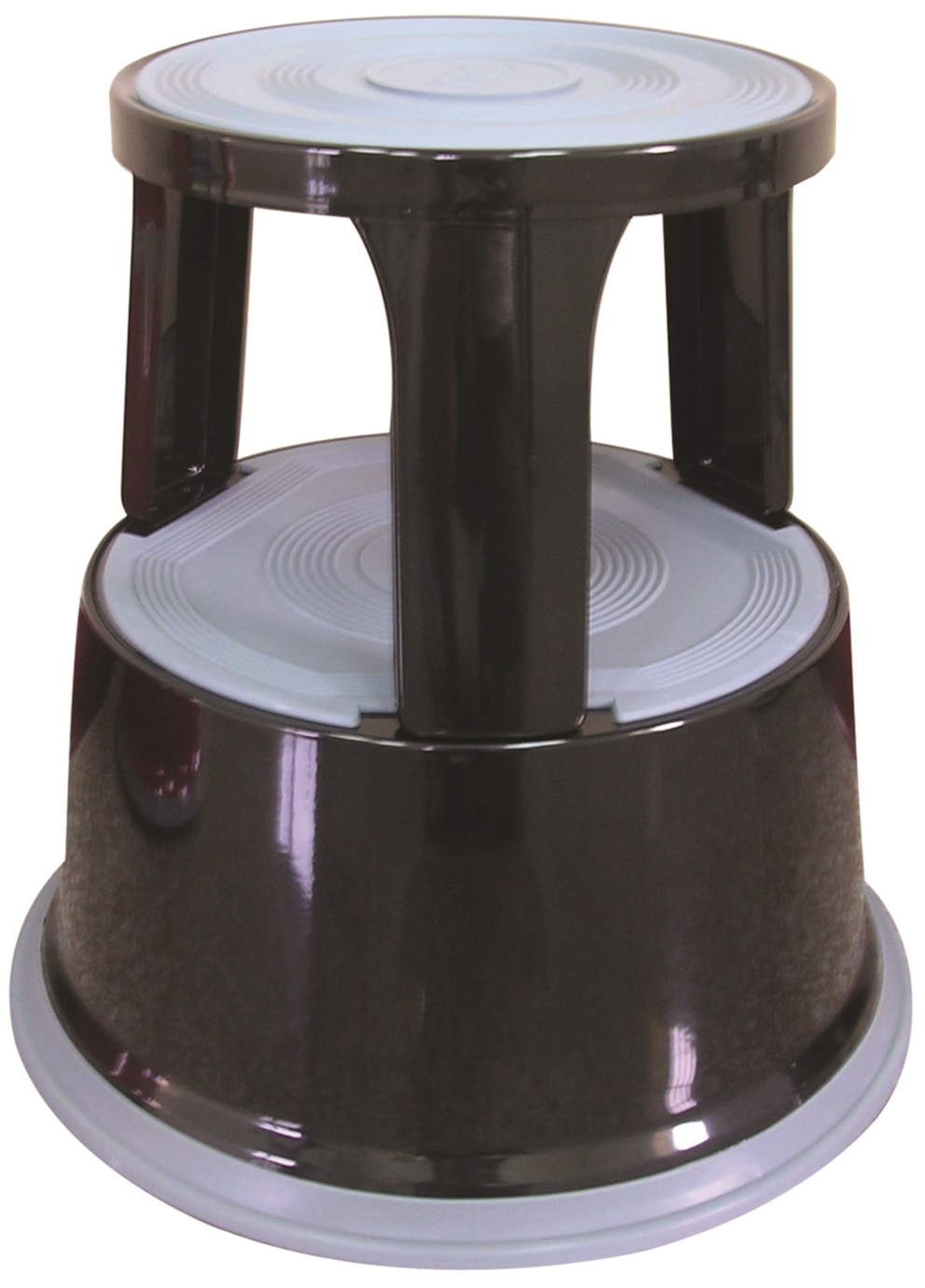 Taboret biurowy Q-CONNECT, mobilny, metalowy, czarny