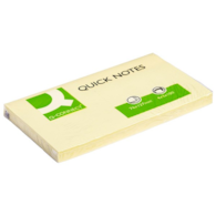 Bloczek samoprzylepny Q-CONNECT, 127x76mm, 1x100 kart., jasnożółty