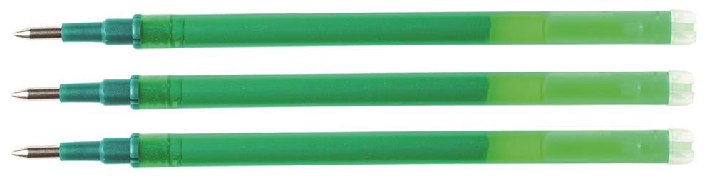 Wkład do długopisu wymazywalnego Q-CONNECT, 1,0mm, 3szt., zawieszka, zielony