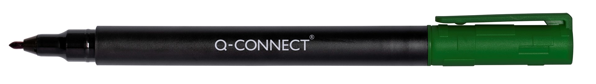 Marker do płyt CD/DVD Q-CONNECT, F, 0,6mm (linia), zielony