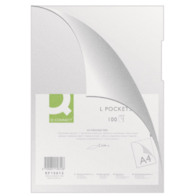 Obwoluta Q-CONNECT typu L, PP, A4, groszkowa, 80mikr., transparentna