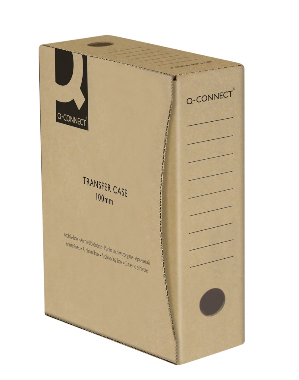 Pudło archiwizacyjne Q-CONNECT, karton, A4/100mm, szare
