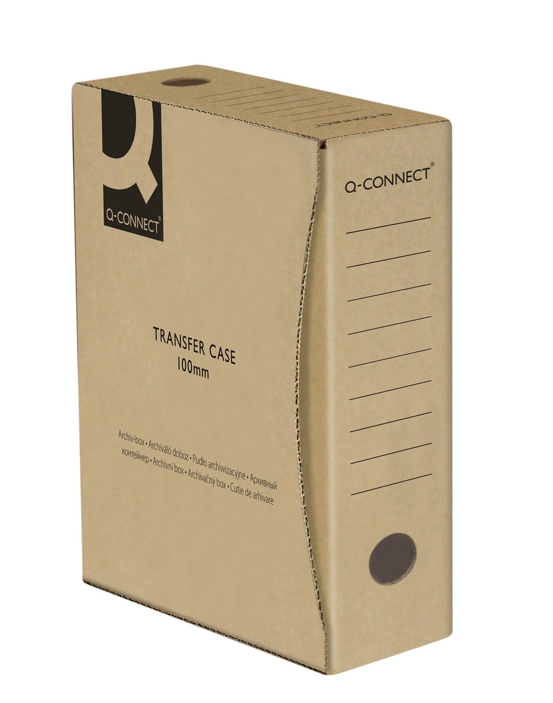 Pudło archiwizacyjne Q-CONNECT, karton, A4/100mm, szare