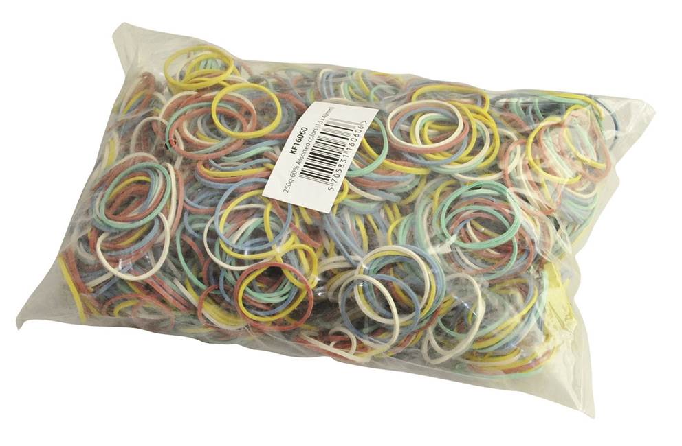 Gumki recepturki Q-CONNECT, 250g, średnica 25mm, mix kolorów