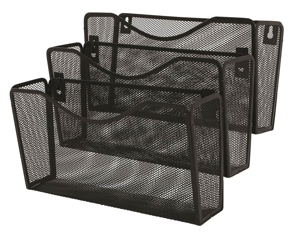 Zestaw naścienny Q-CONNECT Office Set, metalowy, 3 półki, czarny