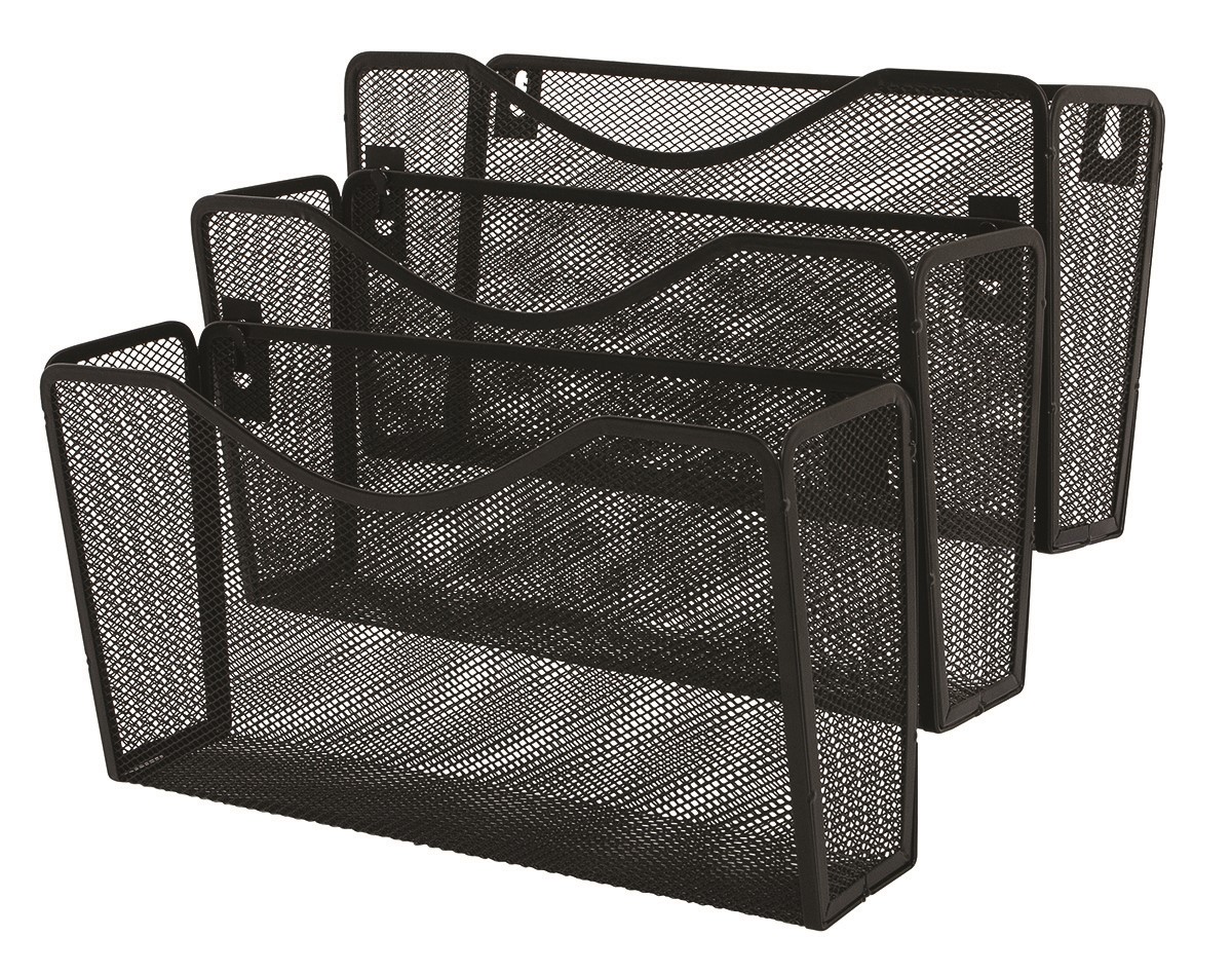 Zestaw naścienny Q-CONNECT Office Set, metalowy, 3 półki, czarny