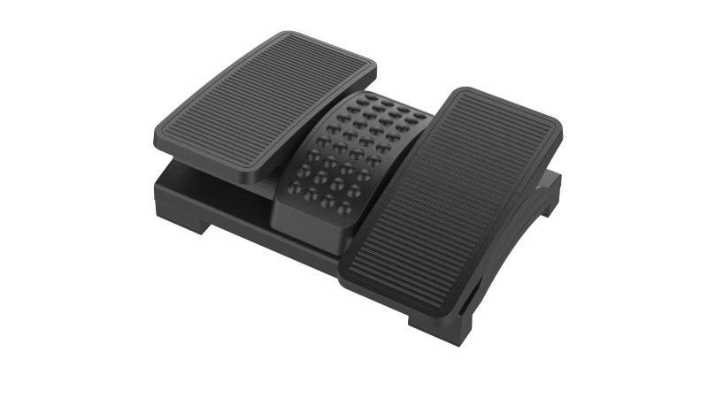 Podnóżek Q-CONNECT, 430x320mm, z oddzielnymi platformami na nogi, czarny