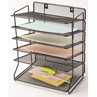 Sorter na dokumenty Q-CONNECT Office Set, metalowy, 6 półek, czarny