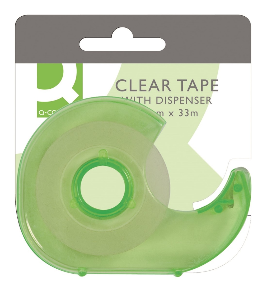 Taśma samoprzylepna z dyspenserem Q-CONNECT, 19mm, 33m, mix kolorów