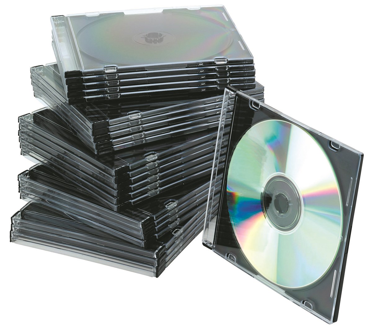 Pudełko na płytę CD/DVD Q-CONNECT, slim, 25szt., przeźroczyste