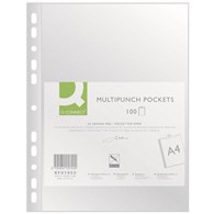 Koszulki na dokumenty Q-CONNECT, PP, A4, groszkowe, 50mikr., 100szt.