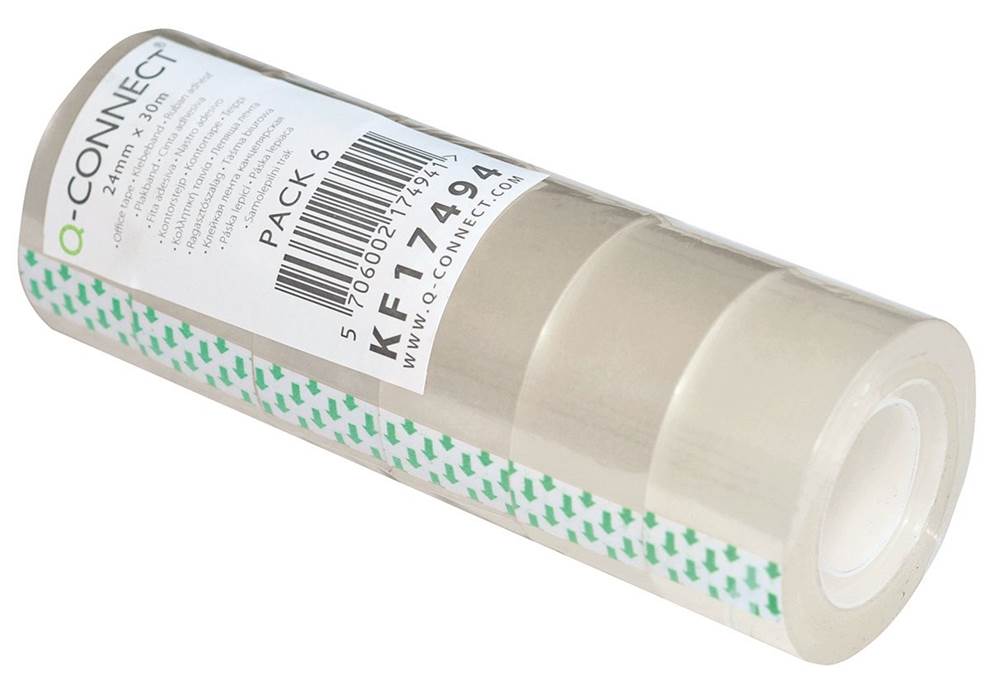 Taśma biurowa Q-CONNECT, 24mm, 30m, 6szt.