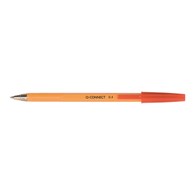 Długopis Q-CONNECT z wymiennym wkładem 0,4mm (linia), czerwony