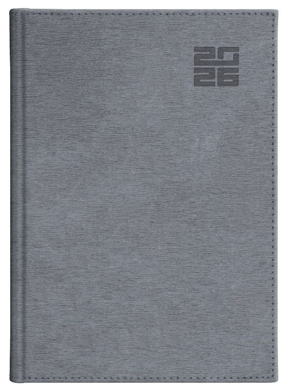 Kalendarz 2026 Aluminium Standard  srebrny B5 papier biały  u/dz