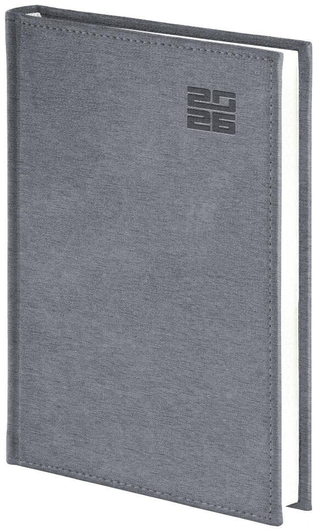 Kalendarz 2026 Aluminium Standard  srebrny A5 papier biały  u/tygodniowy