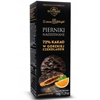 Pierniki nadziewane w gorzkiej czekoladzie pomarańcza 145g x16
