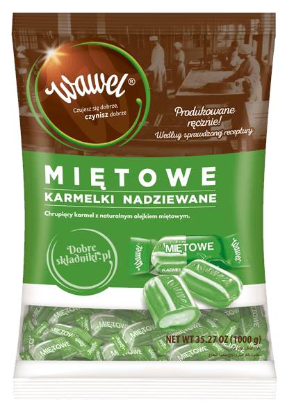 Wawel karmelki nadziewane Orzeźwiające miętowe 1 kg