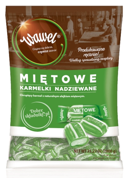 Wawel karmelki nadziewane Orzeźwiające miętowe 1 kg