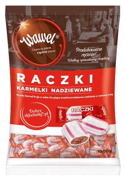 Wawel karmelki nadziewane Raczki 1 kg