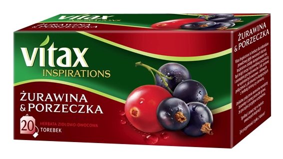 Herbata owocowo-ziołowa Vitax żurawina i porzeczka 20 torebek x 2 g