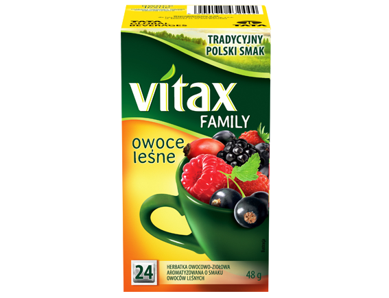 Herbata owocowa Vitax Family owoce leśne 24 torebki x 2 g