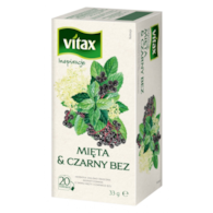 Herbata VITAX Inspiracje, mięta i czarny bez, 20 torebek