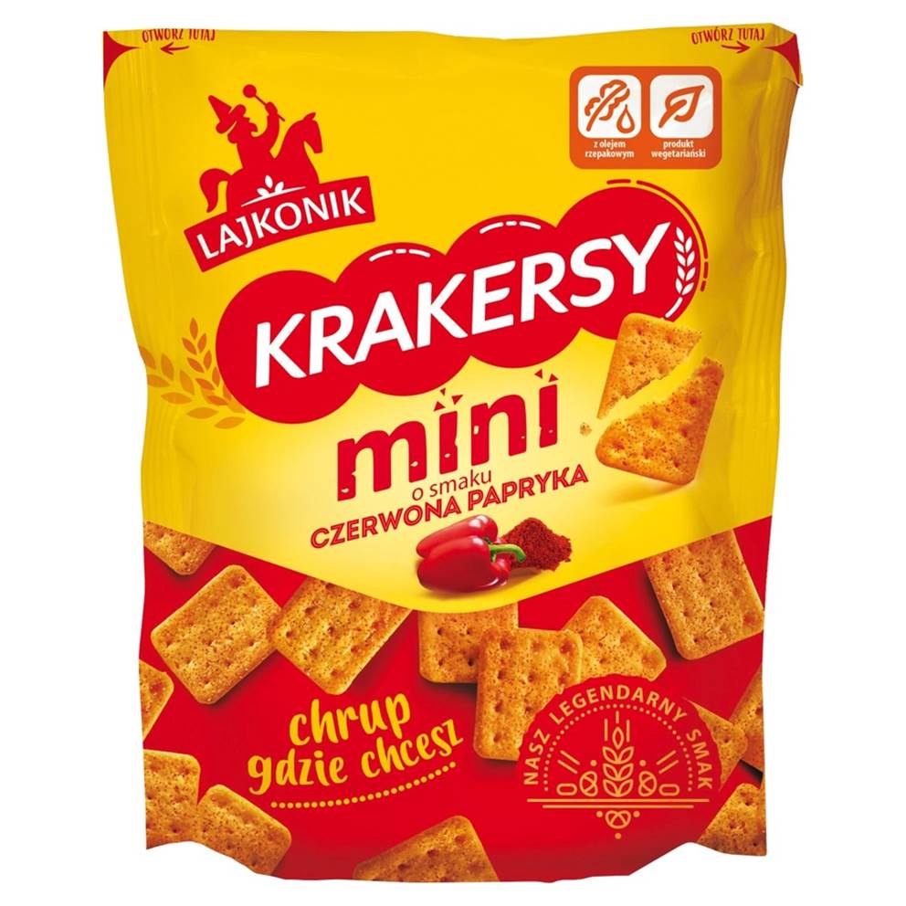 KRAKERSY LAJKONIK MINI czerwona papryka 100G