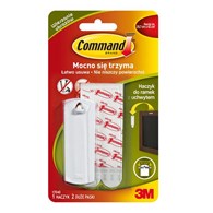 Haczyki COMMAND™ (17040 PL), do ramek z uchwytem, 1 haczyk i 2 duże paski, białe