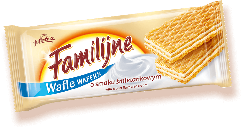 Wafle Familijne JUTRZENKA, 180 g, śmietankowe
