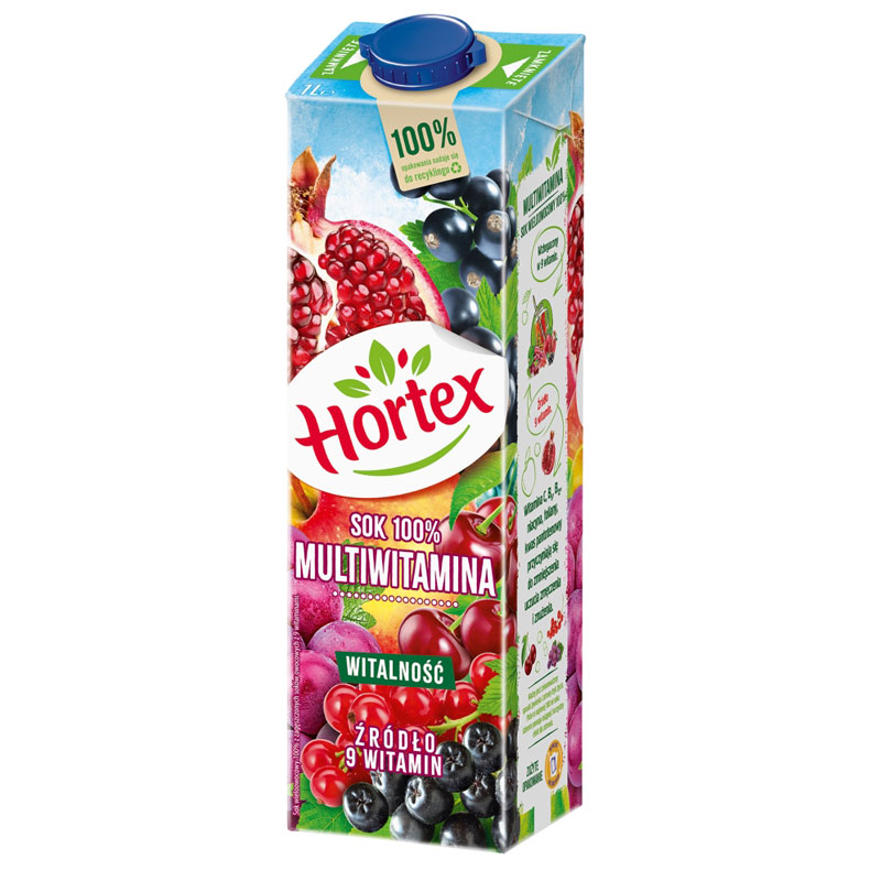 Sok Multiwitamina czerwona 100% Hortex 1LT