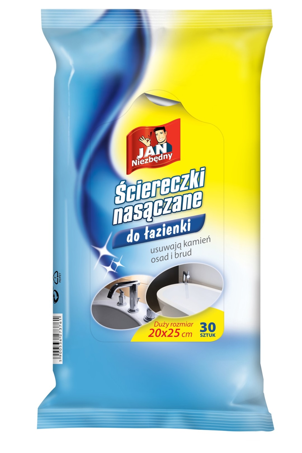 Jan Niezbędny Ściereczki nasączane do łazienki30szt