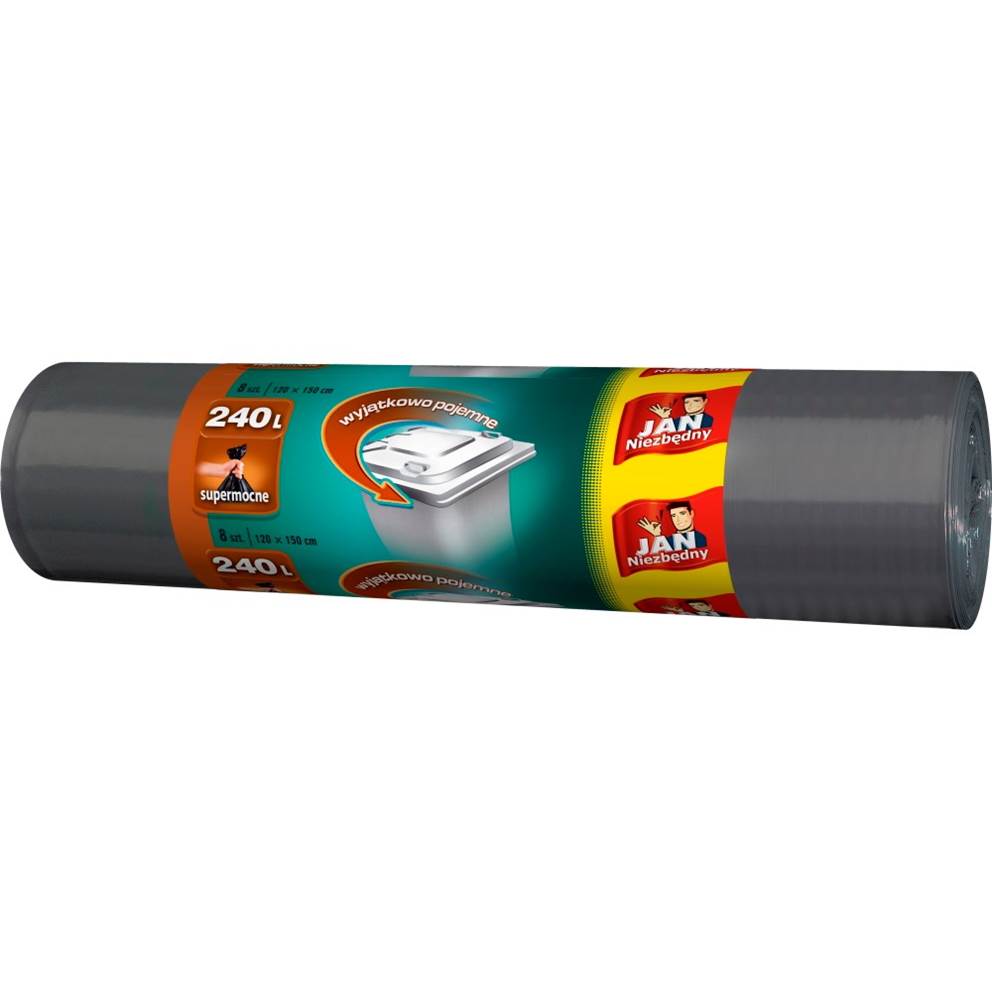 Jan Niezbędny Worki LD czarne 240l 8 szt