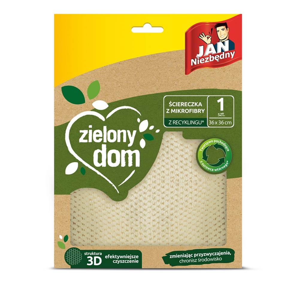 Jan Niezbędny Zielony dom Ściereczka z mikrof 1szt