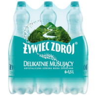 Woda ŻYWIEC ZDRÓJ Żywioł, lekko gazowana, 1,5l 6szt [ kaucja ]