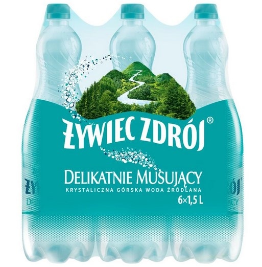 Woda ŻYWIEC ZDRÓJ Żywioł, lekko gazowana, 1,5l 6szt [ kaucja ]