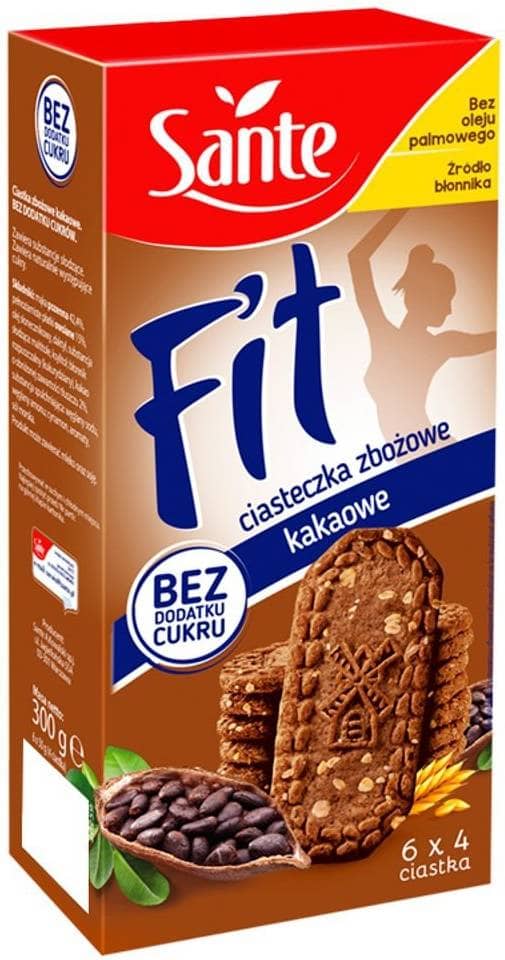 Ciastka zbożowe Fit Sante kakaowe 300g