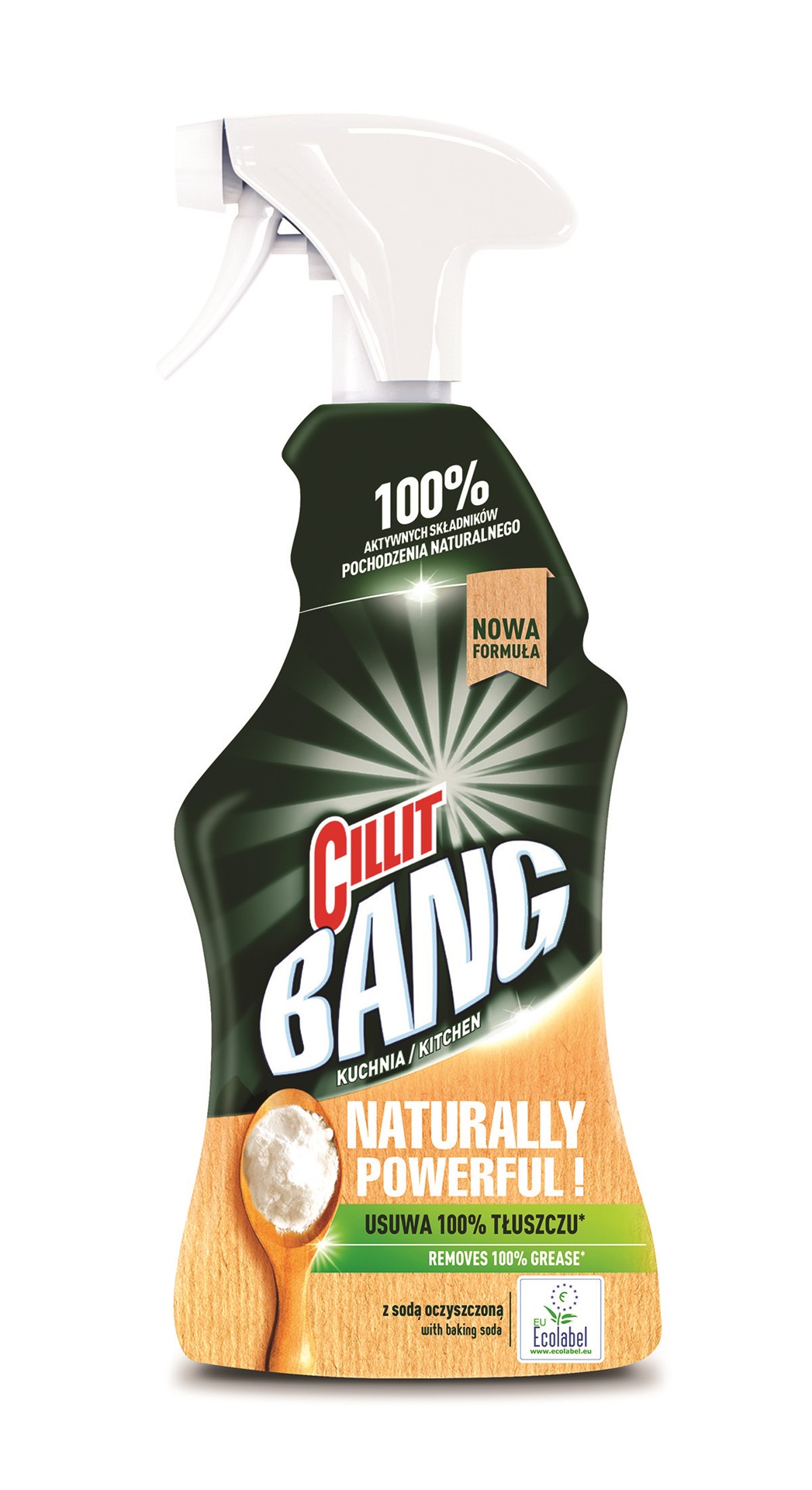 Spray do kuchni CILLIT BANG NATURALLY, z sodą oczyszczoną, 750 ml