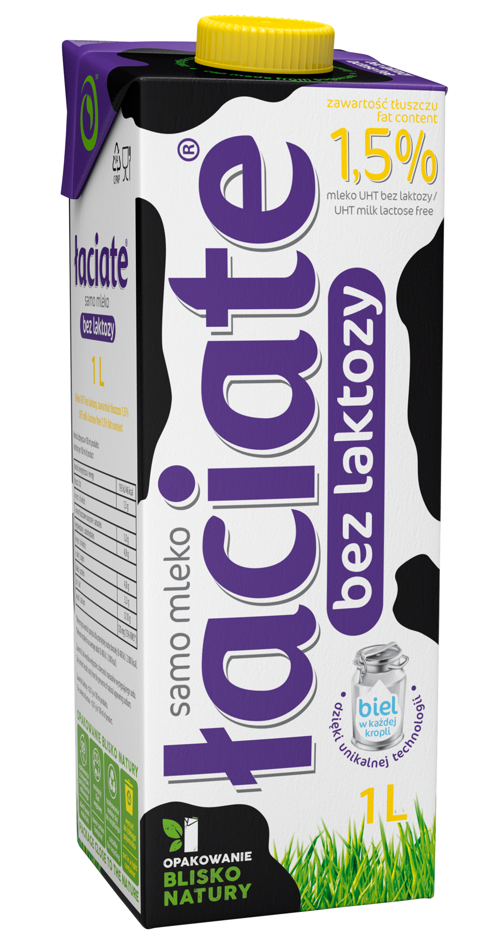Mleko UHT Łaciate bez laktozy 1,5% 1 l
