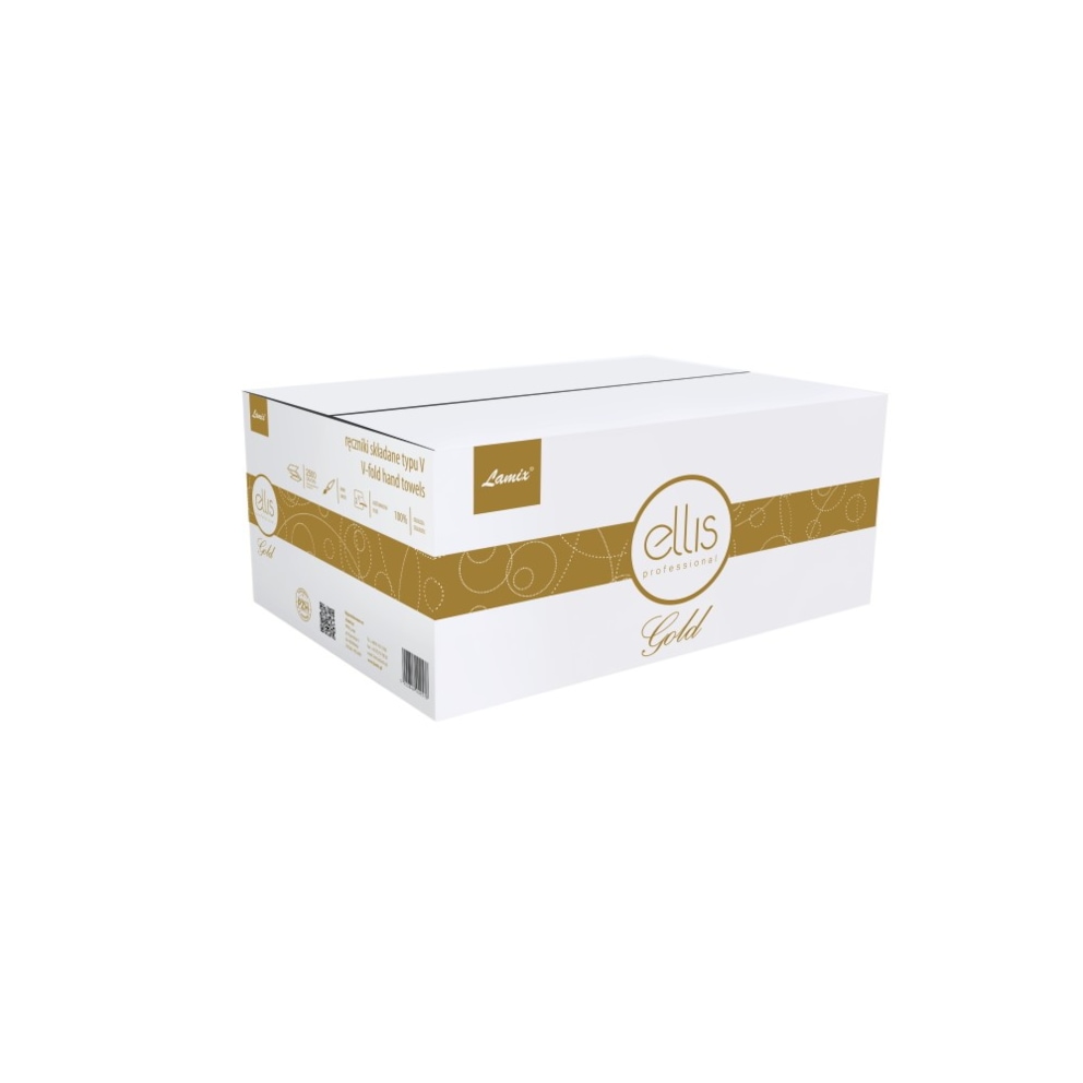 Ręcznik składany V ELLIS PROFESSIONAL GOLD 2500 - biały/wzór biały