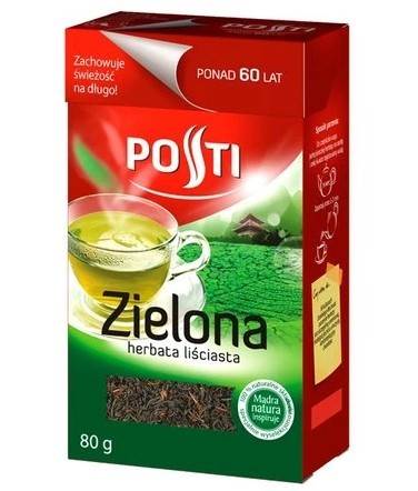 HERBATA LISC POSTI ZIELONA 80G