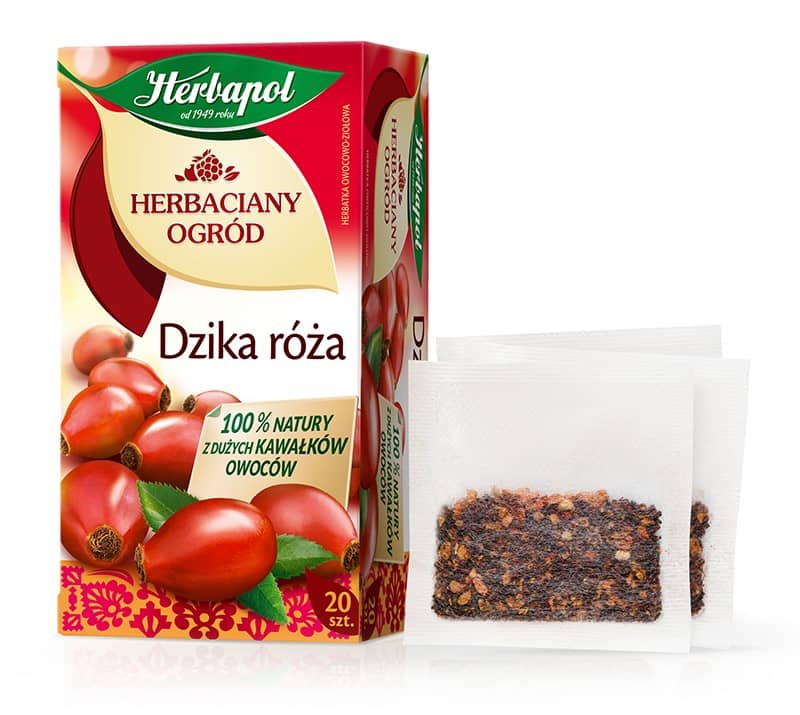 Herbata owocowo-ziołowa Herbapol Herbaciany Ogród dzika róża 20 saszetek x 3,5 g