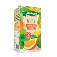 Herbata HERBAPOL Zielnik Polski, mięta z pomarańczą i mango, 20 torebek