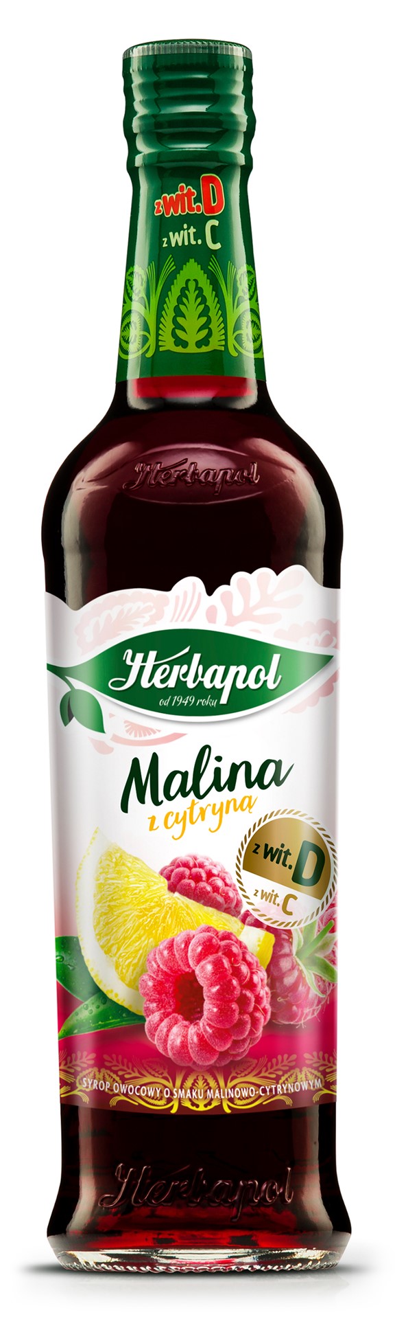 Syrop Herbapol malina z cytryną 420 ml